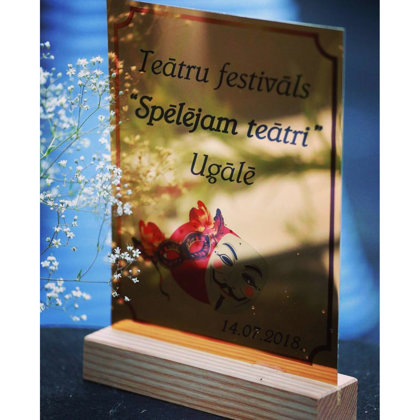 Personalizēti interjera dekori / spoguļzelta pārklājums / A5 - 10 eur