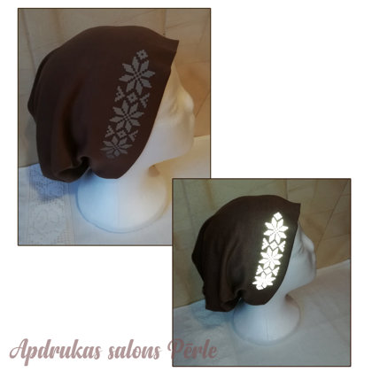 Cepures ar atstarojošu apdruku / kokvilna / 9-10 eur / ar par. apdruku 8 eur