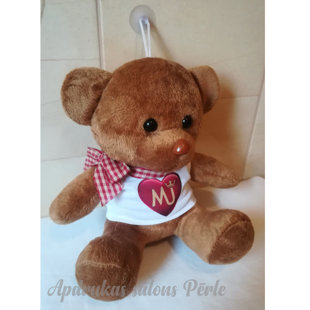 Mīkstā rotaļlieta Lācis ar apdrukātu krekliņu / augstums 20 cm / 11 eur