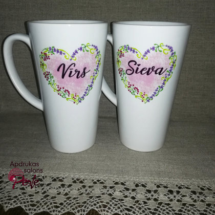 Lielās latte krūzes / 2 krūžu kompl. 16 eur