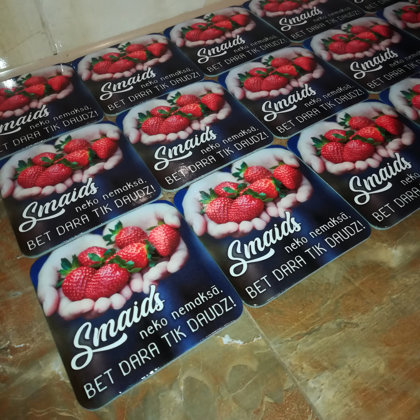 Krūžu paliktņi ar apdruku/10x10cm/Cena 1,50 eur (&lt;50gb - 1,30 eur/gb, &lt;100gb - 1,10 