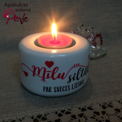 Svečturis ar apdruku / A-4,5cm, D-7,5cm / Cena 8 eur